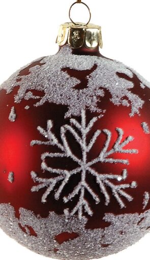 Κόκκινη Γυάλινη Χριστουγεννιάτικη Μπάλα 8cm