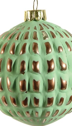Πράσινη Γυάλινη Χριστουγεννιάτικη Μπάλα 8cm