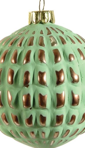Πράσινη Γυάλινη Χριστουγεννιάτικη Μπάλα 10cm