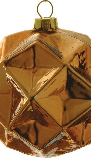 Χάλκινη Γυάλινη Χριστουγεννιάτικη Μπάλα 10cm