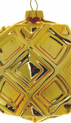 Γυάλινη Χρυσή Χριστουγεννιάτικη Μπάλα 10cm