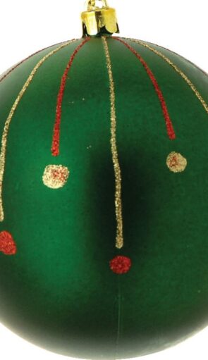 Πράσινη Πλαστική Χριστουγεννιάτικη Μπάλα 8cm