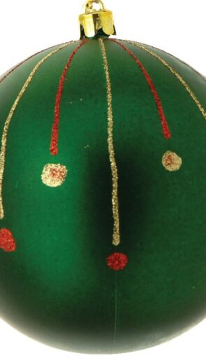 Πράσινη Πλαστική Χριστουγεννιάτικη Μπάλα 10cm