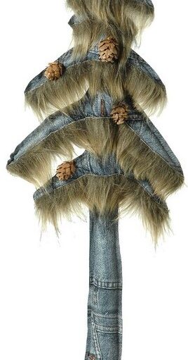 Λούτρινο Επιτραπέζιο Διακοσμητικό Δέντρο 18 x 50(h)cm