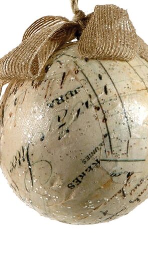 Καφέ Πλαστική Χριστουγεννιάτικη Μπάλα 8cm