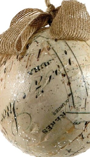 Καφέ Πλαστική Χριστουγεννιάτικη Μπάλα 10cm