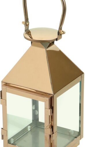 Χάλκινο Μεταλλικό Διακοσμητικό Φανάρι 13 x 12 x 28(h)cm