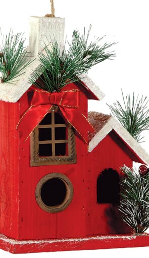 Ξύλινο Επιτραπέζιο Διακοσμητικό Σπιτάκι 17 x 9 x 26(h)cm