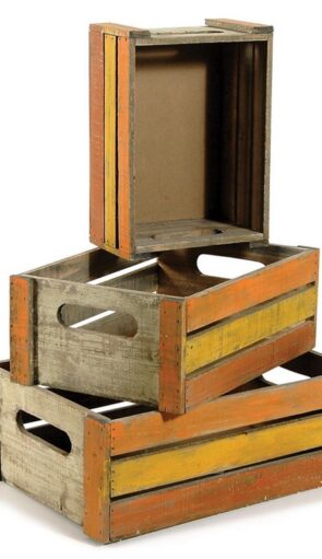 Ξύλινα Διακοσμητικά Καφάσια ,Σέτ 3 Τεμαχίων