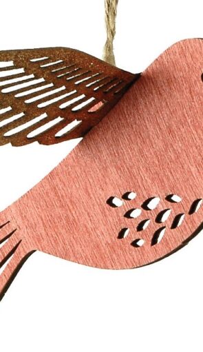 Ξύλινο Κρεμαστό Χριστουγεννιάτικο Στολίδι 14 x 15(h)cm