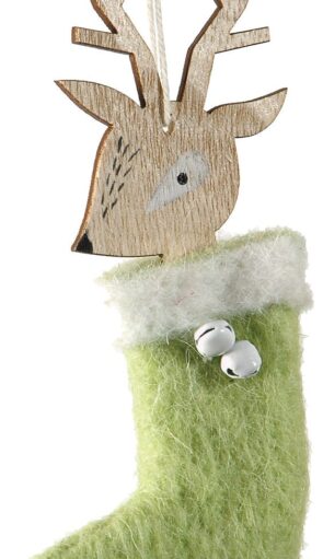 Ξύλινο Κρεμαστό Χριστουγεννιάτικο Στολίδι 7 x 15(h)cm