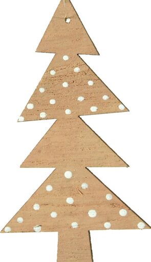 Ξύλινο Κρεμαστό Χριστουγεννιάτικο Στολίδι 6 x 10(h)cm