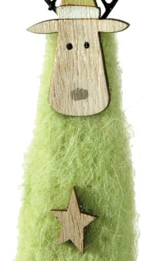 Ξύλινο Κρεμαστό Χριστουγεννιάτικο Στολίδι 3 x 11(h)cm