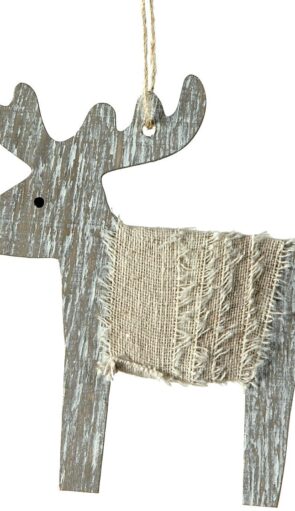 Ξύλινο Κρεμαστό Χριστουγεννιάτικο Στολίδι 8 x 10(h)cm