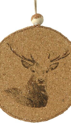 Ξύλινο Κρεμαστό Χριστουγεννιάτικο Στολίδι10cm