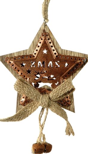 Ξύλινο Κρεμαστό Χριστουγεννιάτικο Στολίδι 11 x 15(h)cm