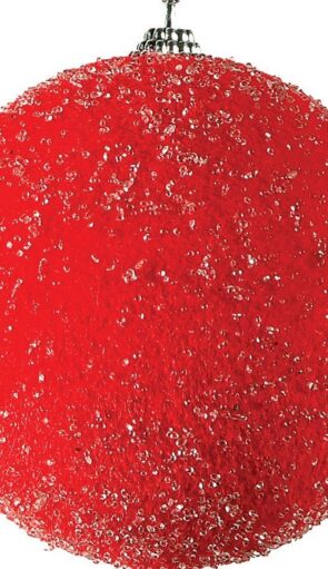 Κόκκινη Πλαστική Χριστουγεννιάτικη Μπάλα 10cm