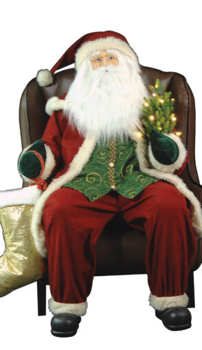 Διακοσμητικός Φουσκωτός Άγιος Βασίλης Με Μουσική 90 x 120(h)cm