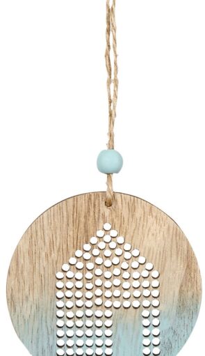 Ξύλινο Κρεμαστό Χριστουγεννιάτικο Στολίδι 7 x 7(h)cm