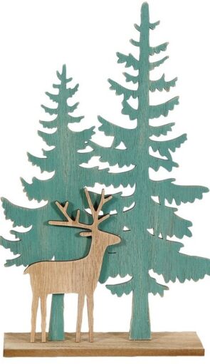 Ξύλινο Επιτραπέζιο Χριστουγεννιάτικο Στολίδι 17 x 28(h)cm