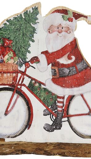 Ξύλινο Επιδαπέδιο Διακοσμητικό Ποδήλατο 30 x 28(h)cm