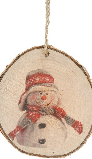 Ξύλινο Κρεμαστό Χριστουγεννιάτικο Στολίδι 9 x 11(h)cm