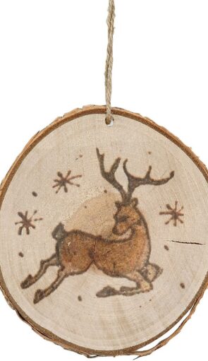 Ξύλινο Κρεμαστό Χριστουγεννιάτικο Στολίδι 9 x 11(h)cm