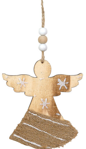 Ξύλινο Κρεμαστό Χριστουγεννιάτικο Στολίδι 9 x 11(h)cm