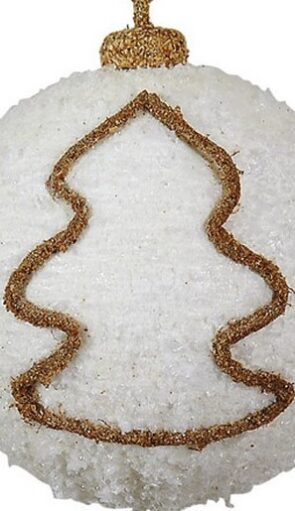 Καφέ Πλαστική Χριστουγεννιάτικη Μπάλα 8cm