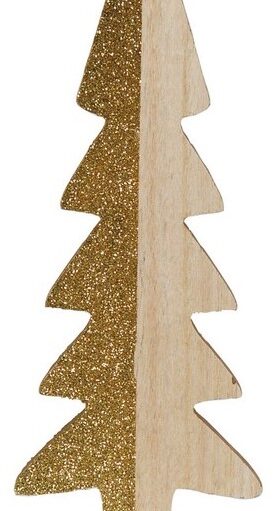 Ξύλινο Επιτραπέζιο Χριστουγεννιάτικο Διακοσμητικό Δέντρο 11 x 28(H)cm