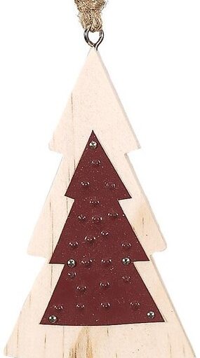 Ξύλινο Κρεμαστό Χριστουγεννιάτικο Στολίδι 7 x 12(h)cm