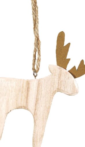 Ξύλινο Κρεμαστό Χριστουγεννιάτικο Στολίδι 10 x 13(Η)cm