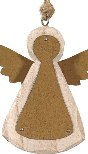 Ξύλινο Κρεμαστό Χριστουγεννιάτικο Στολίδι 9 x 10(Η)cm