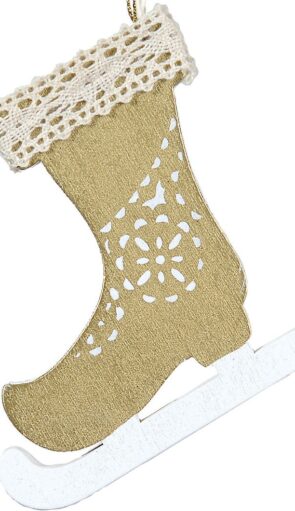 Ξύλινο Κρεμαστό Χριστουγεννιάτικο Στολίδι 9 x 10(h)cm