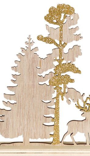 Ξύλινο Επιτραπέζιο Χριστουγεννιάτικο Διακοσμητικό Δέντρο 15 x 19(Η)cm