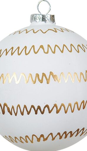 Γυάλινη Χρυσή Χριστουγεννιάτικη Μπάλα 8cm