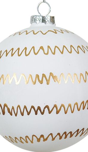 Γυάλινη Χρυσή Χριστουγεννιάτικη Μπάλα 10cm
