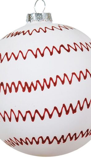 Κόκκινη Γυάλινη Χριστουγεννιάτικη Μπάλα 10cm