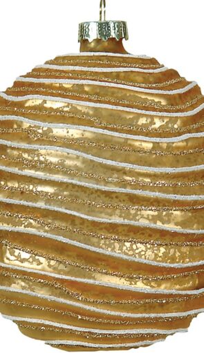 Γυάλινη Χρυσή Χριστουγεννιάτικη Μπάλα 10cm