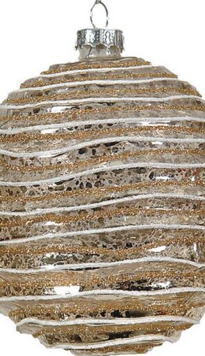 Σαμπανί Γυάλινη Χριστουγεννιάτικη Μπάλα 8cm