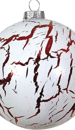 Κόκκινη Γυάλινη Χριστουγεννιάτικη Μπάλα 10cm