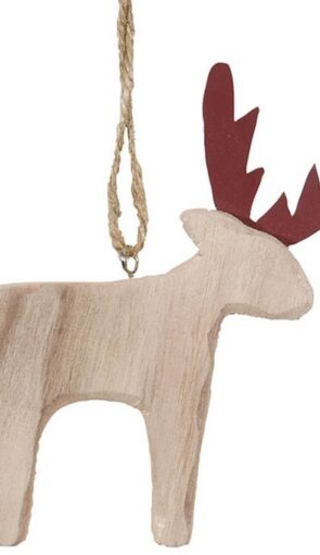 Ξύλινο Κρεμαστό Χριστουγεννιάτικο Στολίδι 10 x 13(h)cm