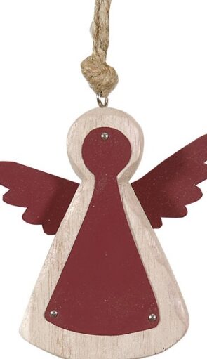Ξύλινο Κρεμαστό Χριστουγεννιάτικο Στολίδι 9 x 10(h)cm