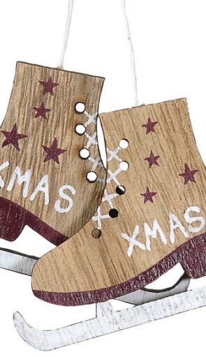 Ξύλινο Κρεμαστό Χριστουγεννιάτικο Στολίδι 6 x 8(h)cm