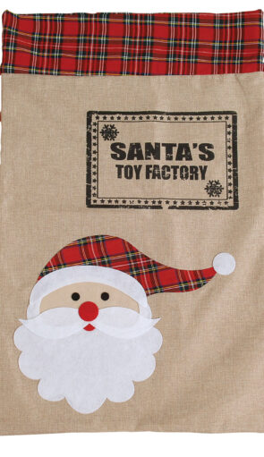 Πάνινος Χριστουγεννιάτικος Διακοσμητικός Σάκος 46 x 71(h)cm