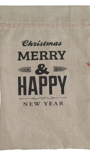 Πάνινος Χριστουγεννιάτικος Διακοσμητικός Σάκος 33 x 50(h)cm