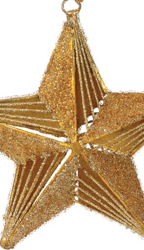 Πλαστικό Κρεμαστό Χριστουγεννιάτικο Αστέρι 13cm