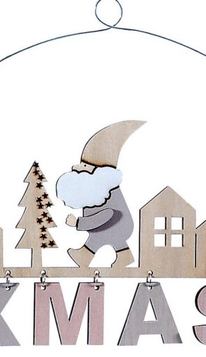 Ξύλινο Κρεμαστό Χριστουγεννιάτικο Στολίδι 20 x 18(h)cm