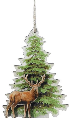 Ξύλινο Κρεμαστό Χριστουγεννιάτικο Στολίδι 9 x 12(h)cm