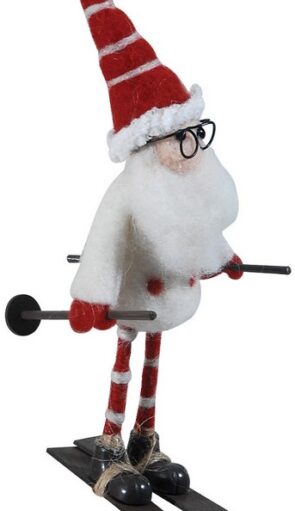 Πάνινο Χριστουγεννιάτικο Στολίδι Άγιος Βασίλης 7 x 8 x 18 (h)cm